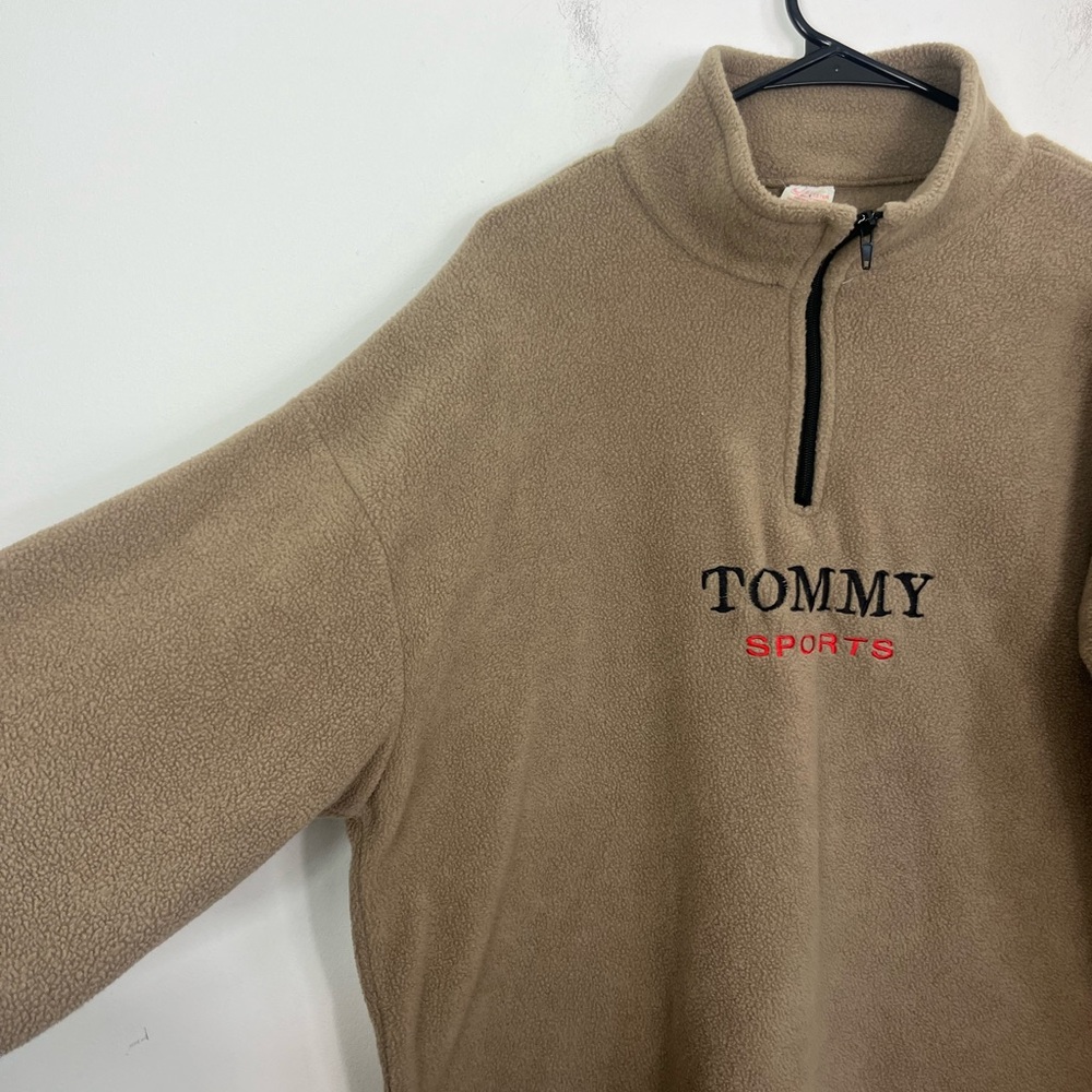 Vintage Tommy Sports 1/4 Zip Fleece Sweater Sz XL - Picture 6 of 10